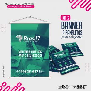 Kit Empreendedor 3.1 - Banner e Panfletos 1 Banner 60x90 + 1.000 Panfletos 10x14cm só Frente KIT    K-EMP-3.1